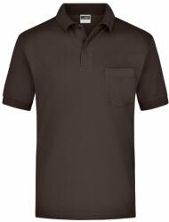 James & Nicholson (Daiber) Férfi galléros póló zsebbel JN026 - Barna | 3XL (1-JN026-160449)