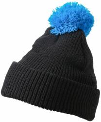 Myrtle Beach (Daiber) Téli bojtos sapka MB7967 - Fekete / óceánkék | unisex (MB7967-1710438)