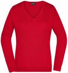 James & Nicholson (Daiber) Női pamut pulóver JN658 - Piros | 2XL (1-JN658-1699322)