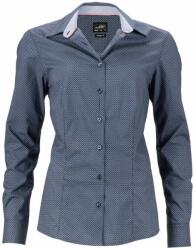 James & Nicholson (Daiber) Diamonds női luxus ing JN669 - Sötétkék / fehér | 2XL (1-JN669-1748591)