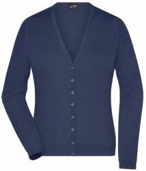 James & Nicholson (Daiber) Női pamut pulóver JN660 - Sötétkék | 2XL (1-JN660-1699454)