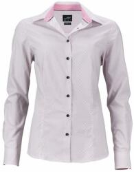 James & Nicholson (Daiber) Diamonds női luxus ing JN669 - Fehér / piros | L (1-JN669-1748601)