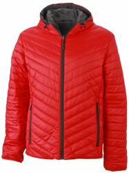 James & Nicholson Férfi könnyű, kifordítható kabát JN1092 - Piros / sötétszürke | XL (1-JN1092-1725013)