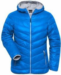 James & Nicholson Női könnyű pelyhes kabát JN1059 - Kék / ezüst | XL (1-JN1059-1701252)