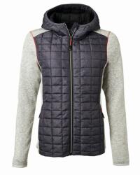 James & Nicholson (Daiber) Női hibrid kabát JN771 - Világosszürke melírozott / antracit melírozott | 2XL (1-JN771-1759141)