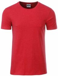 James & Nicholson (Daiber) Klasszikus férfi biopamut póló 8008 - Karmazsinvörös melírozott | 2XL (1-8008-1755144)