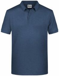 James & Nicholson (Daiber) Férfi galléros biopamut póló 8010 - Világos farmerkék melírozott | 2XL (1-8010-1755489)