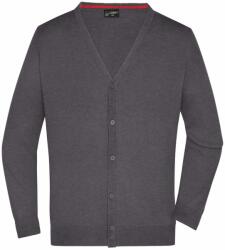 James & Nicholson (Daiber) Férfi pamut pulóver JN661 - Antracit melírozott | L (1-JN661-1699511)