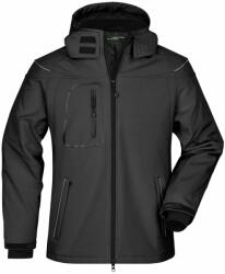 James & Nicholson Férfi téli softshell kabát JN1000 - Fekete | XL (1-JN1000-121944)