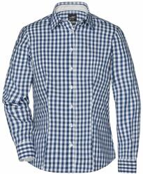 James & Nicholson (Daiber) Női kockás ing JN616 - Sötétkék / fehér | 2XL (1-JN616-1699039)