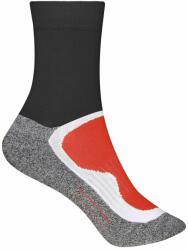 James & Nicholson (Daiber) Magasszárú sportzokni JN211 - Fekete / piros | 42-44 (1-JN211-150367)