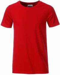 James & Nicholson (Daiber) Klasszikus fiú biopamut póló 8008B - Piros | XL (1-8008B-1755077)