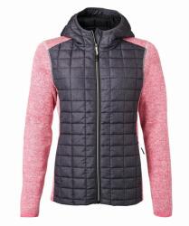 James & Nicholson Női hibrid kabát JN771 - Rózsaszín melírozott / antracit melírozott | XL (1-JN771-1759145)