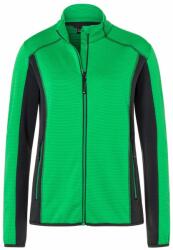 James & Nicholson (Daiber) Női fleece sztreccs pulóver JN783 - Páfrányzöld / sötétszürke | M (1-JN783-1771341)