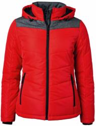 James & Nicholson (Daiber) Női steppelt téli dzseki JN1133 - Piros / antracit melírozott | L (1-JN1133-1757346)