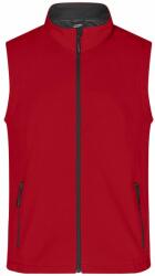 James & Nicholson (Daiber) Férfi softshell mellény JN1128 - Piros / fekete | 2XL (1-JN1128-1745535)