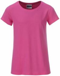 James & Nicholson (Daiber) Klasszikus lány biopamut póló 8007G - Rózsaszín | XL (1-8007G-1754951)