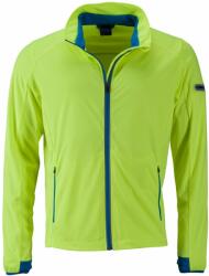 James & Nicholson (Daiber) Férfi sportos softshell kabát JN1126 - Élénk sárga / világoskék | 2XL (1-JN1126-1748997)