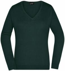 James & Nicholson (Daiber) Női pamut pulóver JN658 - Erdei zöld | 2XL (1-JN658-1709536)