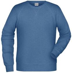 James & Nicholson (Daiber) Férfi kapucni nélküli biopamut felső 8022 - Világos farmerkék melírozott | 2XL (1-8022-1780311)