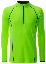 James & Nicholson (Daiber) Férfi funkcionális hosszú ujjú felső JN498 - Élénkzöld / fekete | XL (1-JN498-1752328)