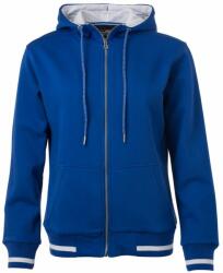 James & Nicholson (Daiber) Club női cipzáros kapucnis felső JN775 - Királykék / fehér | 2XL (1-JN775-1767467)