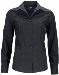 James & Nicholson (Daiber) Női hosszú ujjú ing JN641 - Fekete | M (1-JN641-1748170)