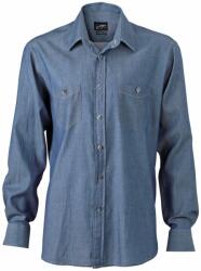 James & Nicholson (Daiber) Férfi farmer ing JN629 - Világos farmer | 2XL (1-JN629-1715166)