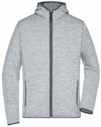 James & Nicholson (Daiber) Férfi kapucnis cipzáros felső JN589 - Világos melírozott / sötétszürke | S (1-JN589-1698500)