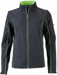 James & Nicholson (Daiber) Női softshell kabát 2v1 JN1121 - Acélszürke / zöld | S (1-JN1121-1745142)