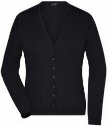 James & Nicholson (Daiber) Női pamut pulóver JN660 - Fekete | 2XL (1-JN660-1699422)