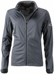 James & Nicholson Női sportos softshell kabát JN1125 - Titán / fekete | XL (1-JN1125-1745827)