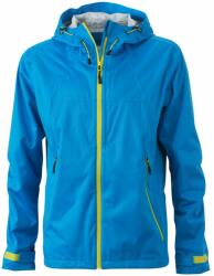 James & Nicholson (Daiber) Férfi softshell kapucnis kabát JN1098 - Aqua / sárgászöld | 2XL (1-JN1098-1725247)