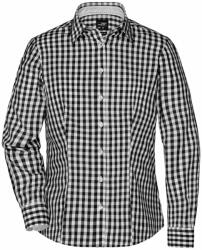 James & Nicholson (Daiber) Női kockás ing JN616 - Fekete / fehér | 2XL (1-JN616-1699017)