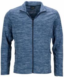 James & Nicholson (Daiber) Férfi fleece felső JN770 - Kék melírozott / sötétkék | XXXL (1-JN770-1750177)
