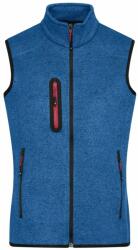 James & Nicholson (Daiber) Férfi mellény kötött fleece anyagból JN774 - Királykék melírozott / piros | S (1-JN774-1757457)
