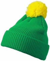 Myrtle Beach (Daiber) Téli bojtos sapka MB7967 - Páfrányzöld / sárga | unisex (MB7967-1710443)