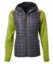 James & Nicholson (Daiber) Női hibrid kabát JN771 - Kiwi melírozott / antracit melírozott | 2XL (1-JN771-1759136)