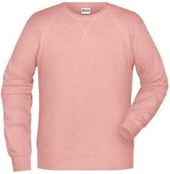 James & Nicholson (Daiber) Férfi kapucni nélküli biopamut felső 8022 - Rózsaszín melírozott | 3XL (1-8022-1780354)