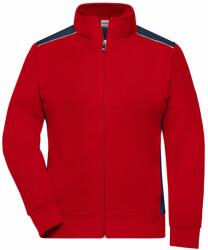 James & Nicholson Női pulóver kapucni nélkül JN869 - Piros / sötétkék | XL (1-JN869-1764269)