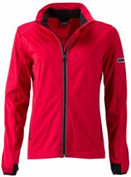 James & Nicholson Női sportos softshell kabát JN1125 - Világos piros / fekete | XL (1-JN1125-1745817)
