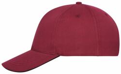 Myrtle Beach (Daiber) Biopamut szendvics típusú sapka MB6238 - Borvörös / fekete (MB6238-1792581)