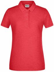 James & Nicholson (Daiber) Női galléros biopamut póló 8009 - Karmazsinvörös melírozott | 2XL (1-8009-1755339)