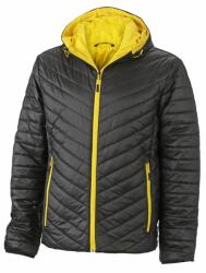 James & Nicholson Férfi könnyű, kifordítható kabát JN1092 - Fekete / sárga | XL (1-JN1092-1725019)