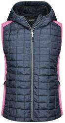 James & Nicholson (Daiber) Női varrott mellény JN767 - Rózsaszín melírozott / antracit melírozott | S (1-JN767-1781634)