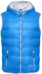 James & Nicholson (Daiber) Könnyű férfi pelyhes mellény JN1062 - Kék / ezüst | 2XL (1-JN1062-1701368)