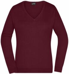 James & Nicholson (Daiber) Női pamut pulóver JN658 - Bordeaux | XL (1-JN658-1709529)