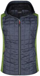 James & Nicholson (Daiber) Női varrott mellény JN767 - Kiwi melírozott / antracit melírozott | M (1-JN767-1781625)