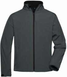 James & Nicholson Férfi softshell kabát JN135 - Sötétszürke | XL (1-JN135-162395)