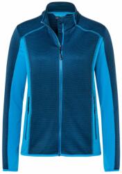 James & Nicholson (Daiber) Női fleece sztreccs pulóver JN783 - Sötétkék / élénkkék | S (1-JN783-1771325)